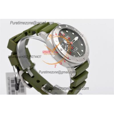 PAM01055 Luminor Submersible Verde Militare P900 Automatic Mens Watch VSF 42mm 1:1 Best Edition on Green Rubber Strap