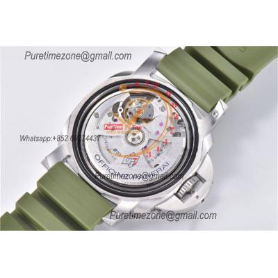 PAM01055 Luminor Submersible Verde Militare P900 Automatic Mens Watch VSF 42mm 1:1 Best Edition on Green Rubber Strap