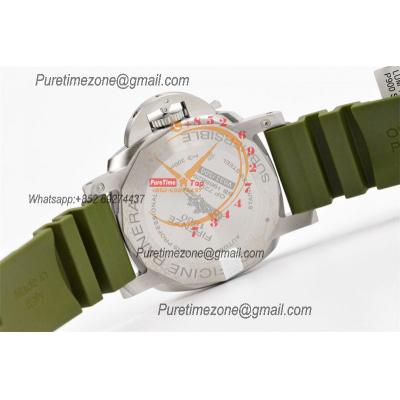 PAM01055 Luminor Submersible Verde Militare P900 Automatic Mens Watch VSF 42mm 1:1 Best Edition on Green Rubber Strap