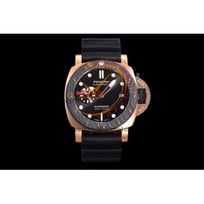 PAM01070 Submersible QuarantaQuattro Goldtech OroCarbo P900 Automatic Mens Watch VSF 44mm 1:1 Best Edition Black Dial o