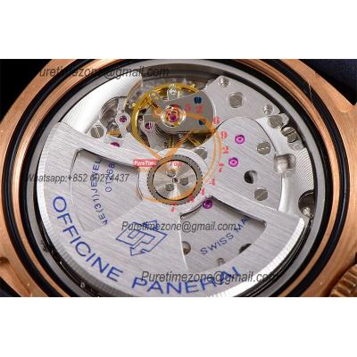 PAM01074 Submersible Bronzo Blu Abisso P900 Automatic Mens Watch VSF 42mm 1:1 Best Edition Blue Dial Calfskin Strap