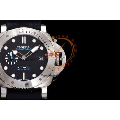 PAM01229 Submersible QuarantaQuattro P900 Automatic Mens Watch VSF 44mm 1:1 Best Edition Black Dial on Black Rubber