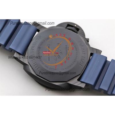 PAM01232 Submersible QuarantaQuattro Carbotec Blu Abisso P900 Automatic Mens Watch VSF 44mm Blue Dial Rubber Strap