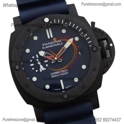 PAM01232 Submersible QuarantaQuattro Carbotec Blu Abisso P900 Automatic Mens Watch VSF 44mm Blue Dial Rubber Strap