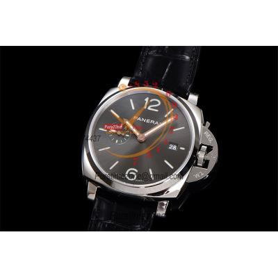 PAM01250 Luminor Due  P900 Automatic Mens Watch 42mm VSF Best Edition Gray Dial on Black Leather Strap