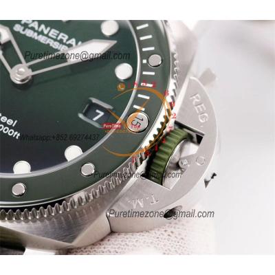 PAM01287 Submersible QuarantaQuattro ESteel Verde Smeraldo P900 Automatic Mens Watch VSF Best Edition Green DIal Nylon