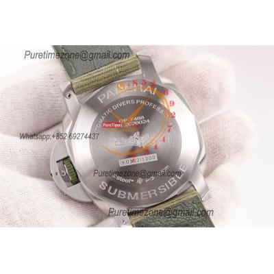 PAM01287 Submersible QuarantaQuattro ESteel Verde Smeraldo P900 Automatic Mens Watch VSF Best Edition Green DIal Nylon