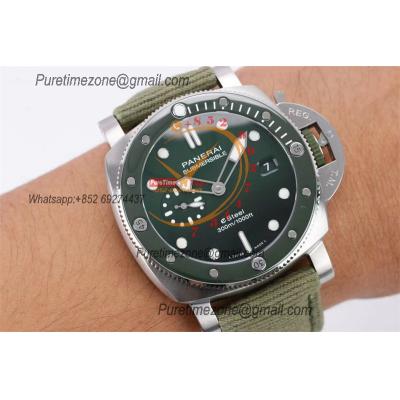 PAM01287 Submersible QuarantaQuattro ESteel Verde Smeraldo P900 Automatic Mens Watch VSF Best Edition Green DIal Nylon