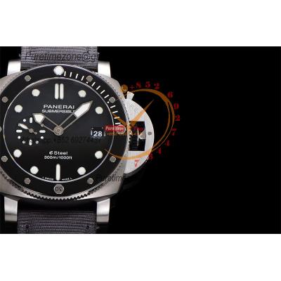 PAM01288 Submersible QuarantaQuattro ESteel Grigio Roccia P900 Automatic Mens Watch VSF Best Edition Gray Dial Nylon