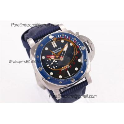 PAM01289 Submersible QuarantaQuattro Blu Profondo P900 Automatic Mens Watch VSF 1:1 Best Edition Blue Dial Nylon Strap