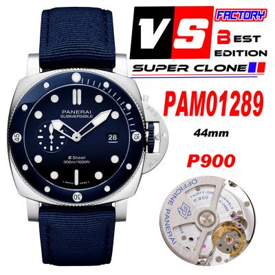 PAM01289 Submersible QuarantaQuattro Blu Profondo P900 Automatic Mens Watch VSF 1:1 Best Edition Blue Dial Nylon Strap