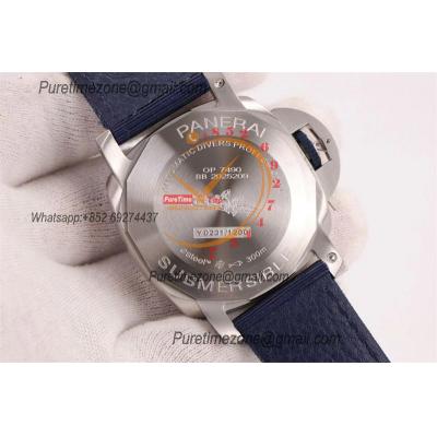 PAM01289 Submersible QuarantaQuattro Blu Profondo P900 Automatic Mens Watch VSF 1:1 Best Edition Blue Dial Nylon Strap