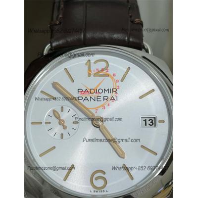 PAM01292 Radiomir Quaranta P900 Automatic Mens Watch 40mm VSF 1:1 Best Edition White Dial Brown Leather Strap