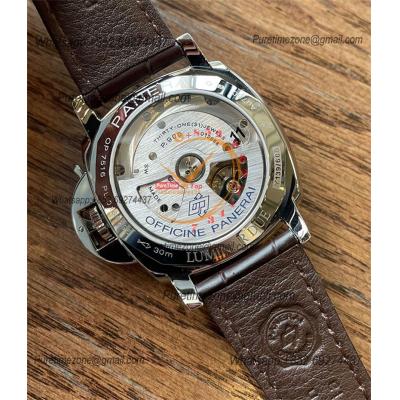 PAM01329 Luminor Due Platinumtech P900 Automatic Mens Watch 42mm VSF 1:1 Best Edition Green Dial Brown Leather Strap