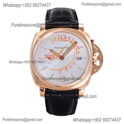 PAM01336  Luminor Due Goldtech P900 Automatic Mens Watch 42mm VSF Best Edition White Dial Black Leather Strap