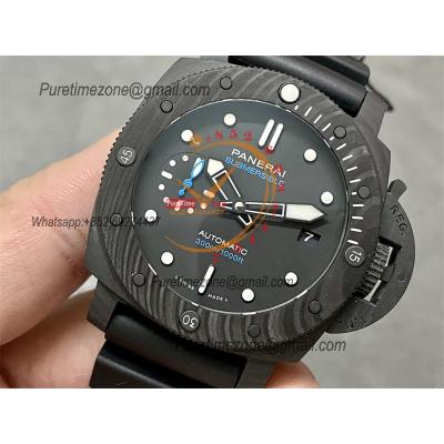 PAM02231  Submersible Carbotech P900 Automatic Mens Watch 42mm VSF Best Edition Black Dial Rubber Strap