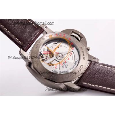 PAM00351 Luminor Marina 1950 3 Days P9000 Automatic Mens Watch VS 1:1 Best Edition Brown Leather Strap