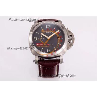 PAM00351 Luminor Marina 1950 3 Days P9000 Automatic Mens Watch VS 1:1 Best Edition Brown Leather Strap