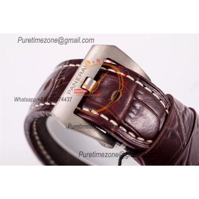 PAM00351 Luminor Marina 1950 3 Days P9000 Automatic Mens Watch VS 1:1 Best Edition Brown Leather Strap