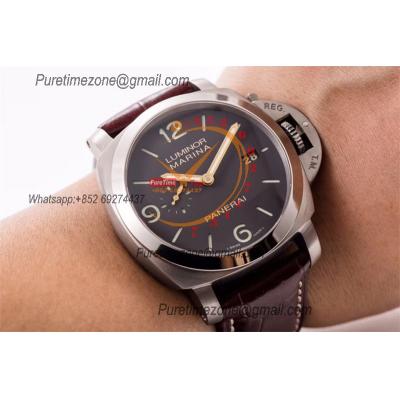 PAM00351 Luminor Marina 1950 3 Days P9000 Automatic Mens Watch VS 1:1 Best Edition Brown Leather Strap