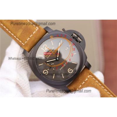 PAM00386 Luminor Marina 1950 3 Days P9000 Automatic Mens Watch VSF V2 1:1 Best Edition Brown Asso Strap