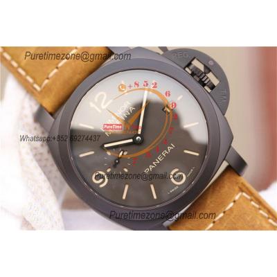 PAM00386 Luminor Marina 1950 3 Days P9000 Automatic Mens Watch VSF V2 1:1 Best Edition Brown Asso Strap