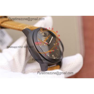 PAM00386 Luminor Marina 1950 3 Days P9000 Automatic Mens Watch VSF V2 1:1 Best Edition Brown Asso Strap