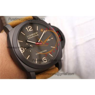 PAM00386 Luminor Marina 1950 3 Days P9000 Automatic Mens Watch VSF V2 1:1 Best Edition Brown Asso Strap