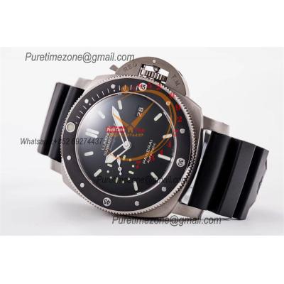 PAM00389 Luminor Submersible 1950 Titanium Amagnetic P9000 Automatic Mens Watch VSF Best Edition Black Rubber Strap