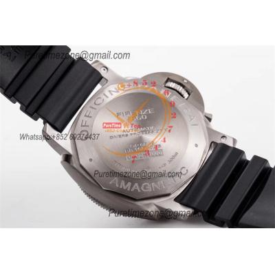 PAM00389 Luminor Submersible 1950 Titanium Amagnetic P9000 Automatic Mens Watch VSF Best Edition Black Rubber Strap