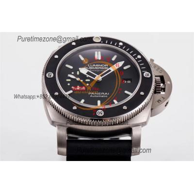 PAM00389 Luminor Submersible 1950 Titanium Amagnetic P9000 Automatic Mens Watch VSF Best Edition Black Rubber Strap