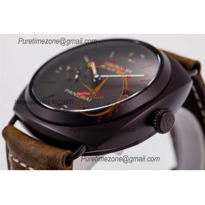 PAM00505 Radiomir Black Seal 3 Days P9000 Automatic Mens Watch VSF V2 1:1 Best Edition Brown Asso Strap