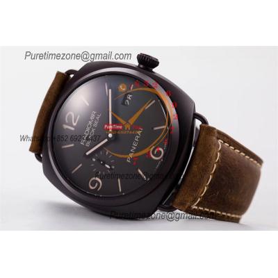 PAM00505 Radiomir Black Seal 3 Days P9000 Automatic Mens Watch VSF V2 1:1 Best Edition Brown Asso Strap