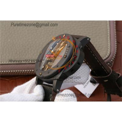 PAM00508 Luminor Submersible 1950 P9000 Automatic Mens Watch VSF V2 Ceramic Black Dial Leather Strap