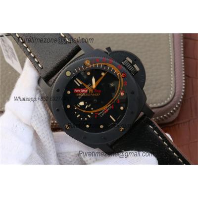 PAM00508 Luminor Submersible 1950 P9000 Automatic Mens Watch VSF V2 Ceramic Black Dial Leather Strap