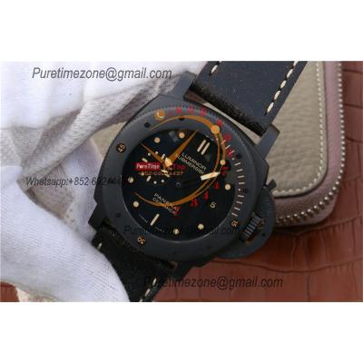 PAM00508 Luminor Submersible 1950 P9000 Automatic Mens Watch VSF V2 Ceramic Black Dial Leather Strap