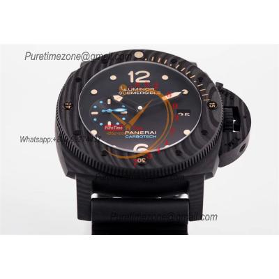 PAM00616 Luminor Submersible 1950 Carbotech  P9000 Automatic Mens Watch VSF V3 Best Edition Blue Logo Black Rubber Strap