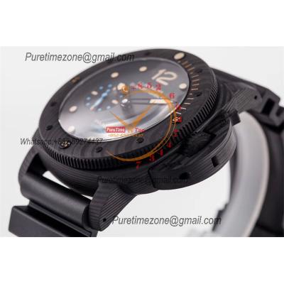 PAM00616 Luminor Submersible 1950 Carbotech  P9000 Automatic Mens Watch VSF V3 Best Edition Blue Logo Black Rubber Strap