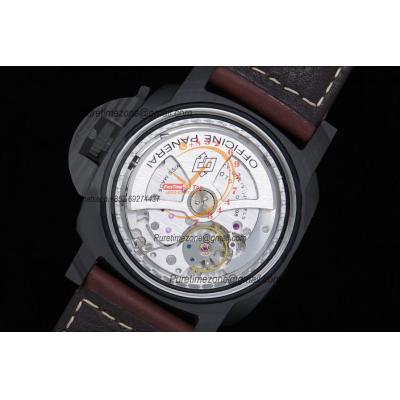 PAM00661 Luminor Marina 1950 3 Days Carbotech P9010 Automatic Mens Watch VSF 1:1 Best Edition Brown Leather Strap