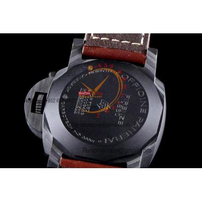 PAM00661 Luminor Marina 1950 3 Days Carbotech P9010 Automatic Mens Watch VSF 1:1 Best Edition Brown Leather Strap