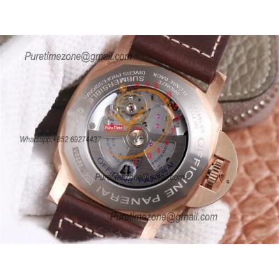 PAM00968 Submersible Bronzo P9010 Automatic Mens Watch VSF Best Edition Brown Ceramic Bezel and Dial Calfskin Strap