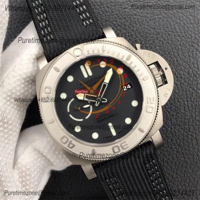 PAM00984 Submersible Mike Horn Edition P9010 Automatic Mens Watch VSF Best Edition Black Dial Black Nylon Strap