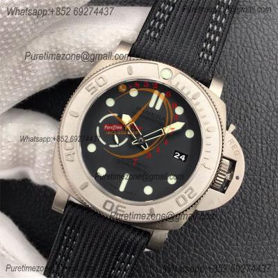 PAM00984 Submersible Mike Horn Edition P9010 Automatic Mens Watch VSF Best Edition Black Dial Black Nylon Strap