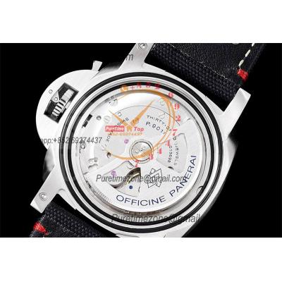 PAM01025 Luminor Marina P9010 Automatic Mens Watch VSF 1:1 Best Edition Black Dial Black Canvas Strap