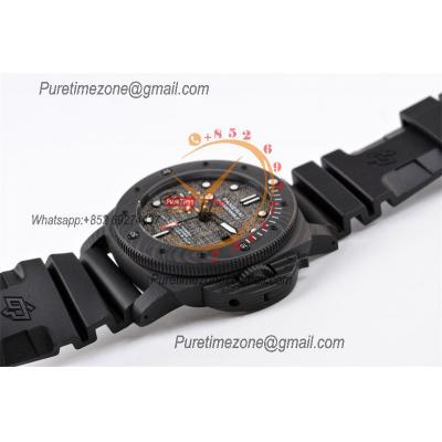 PAM01039 Submersible Luna Rossa Carbotech P9010 Automatic Mens Watch VSF Best Edition Grey Sail Dial Black Rubber Strap