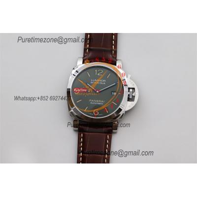 PAM01116 Platinumtech Luminor Marina P9010 Automatic Mens Watch VSF 1:1 Best Edition Green Dial Brown Leather Strap