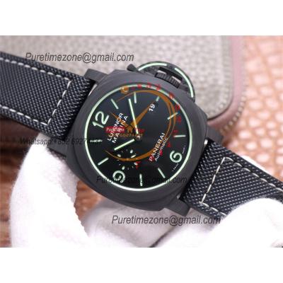 PAM01118 Luminor Marina Carbotech“Luminous Trilogy”P9010 Automatic Mens Watch VSF Best Edition on Black Sportech Strap