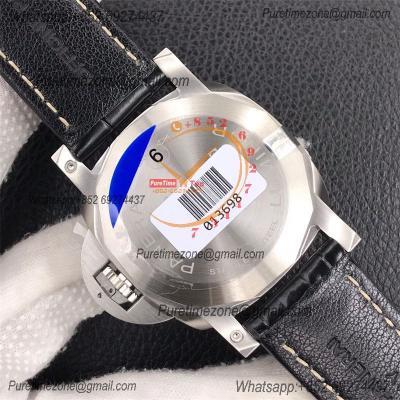 PAM01312 Luminor Marina P9010 Automatic Mens Watch VSF 1:1 Best Edition Black Dial on Black Leather Strap