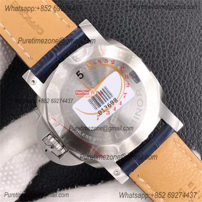 PAM01313 Luminor Marina P9010 Automatic Mens Watch VSF 1:1 Best Edition Blue Dial Blue Leather Strap