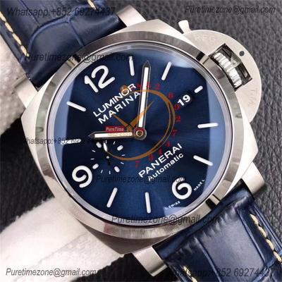 PAM01313 Luminor Marina P9010 Automatic Mens Watch VSF 1:1 Best Edition Blue Dial Blue Leather Strap